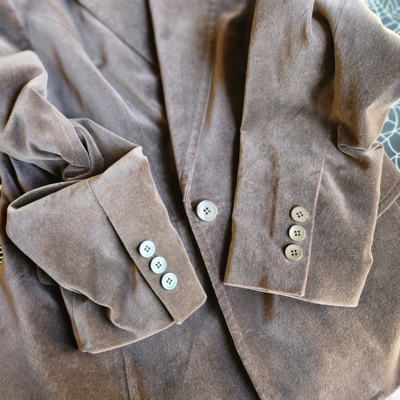 Brown Velvet Blazer - Picture 6 of 7